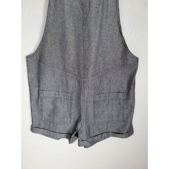 LOLOCCI Overall Shorts for Women Summer Romper Denim Jumpsuit Pockets Medium - Picture 6 of 9